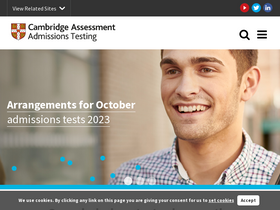 'admissionstesting.org' screenshot