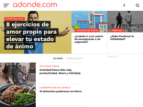 'adonde.com' screenshot