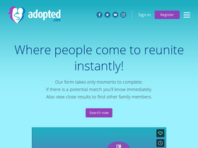 'adopted.com' screenshot