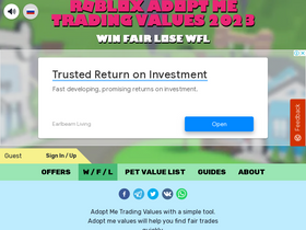 Roblox Adopt Me Trading Values - Win Fair Lose WFL : r