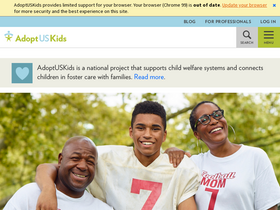 'adoptuskids.org' screenshot
