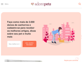 'adoropets.com.br' screenshot