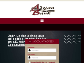 'adrianbank.com' screenshot
