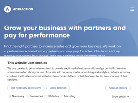 'adtraction.com' screenshot
