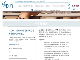 'adum.fr' screenshot