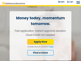 'advanceamerica.net' screenshot