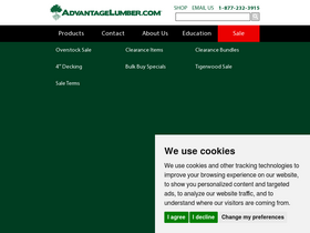 'advantagelumber.com' screenshot
