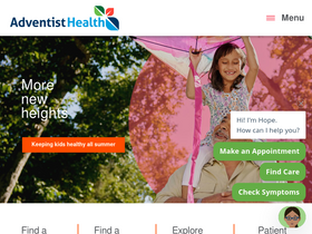 'adventisthealth.org' screenshot