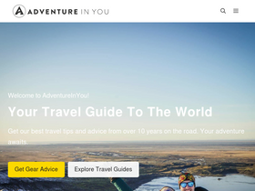'adventureinyou.com' screenshot
