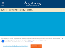 'aegisliving.com' screenshot
