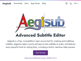 'aegisub.org' screenshot