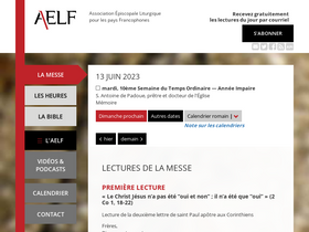 'aelf.org' screenshot