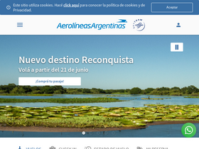 'aerolineas.com.ar' screenshot