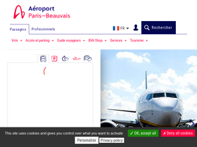 'aeroportparisbeauvais.com' screenshot