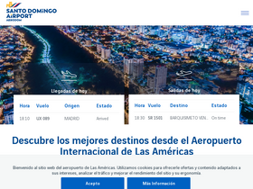 'aeropuertolasamericas.com' screenshot