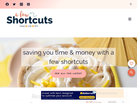 'afewshortcuts.com' screenshot