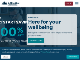 'affinityfcu.com' screenshot