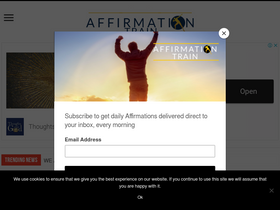 'affirmation-train.org' screenshot