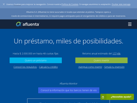 'afluenta.com' screenshot
