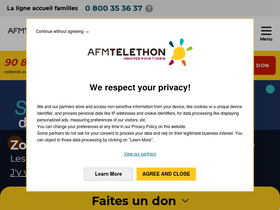 'afm-telethon.fr' screenshot