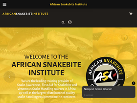 'africansnakebiteinstitute.com' screenshot
