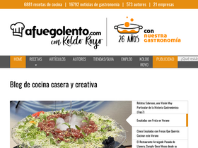'afuegolento.com' screenshot