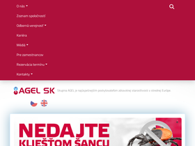 'agel.sk' screenshot