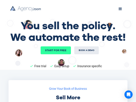 'agencyzoom.com' screenshot