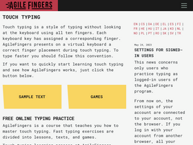 'agilefingers.com' screenshot