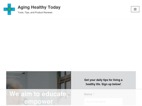 'aginghealthytoday.com' screenshot