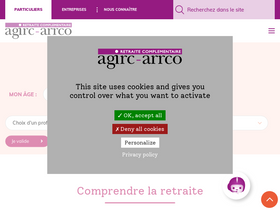 'agirc-arrco.fr' screenshot