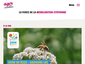'agirpourlenvironnement.org' screenshot