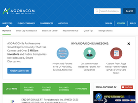 'agoracom.com' screenshot