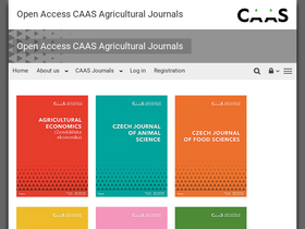 'agriculturejournals.cz' screenshot