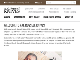'agrussell.com' screenshot