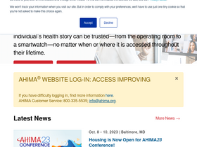 'ahima.org' screenshot