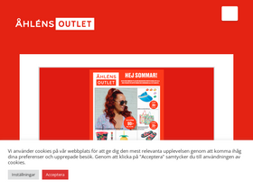 'ahlensoutlet.se' screenshot