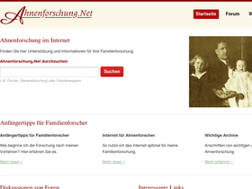 'ahnenforschung.net' screenshot