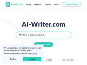 'ai-writer.com' screenshot
