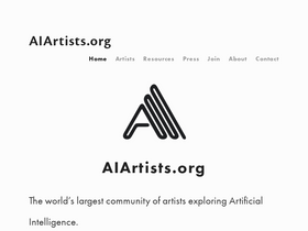 'aiartists.org' screenshot