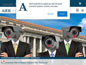'aier.org' screenshot