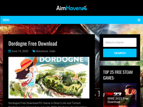 'aimhaven.com' screenshot