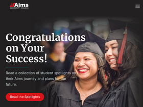 'aims.edu' screenshot