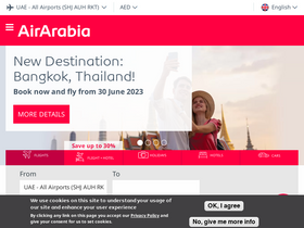 'airarabia.com' screenshot