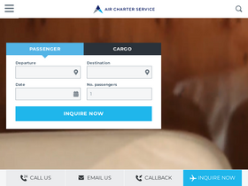 'aircharterserviceusa.com' screenshot