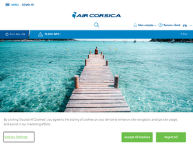'aircorsica.com' screenshot