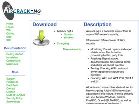 'aircrack-ng.org' screenshot