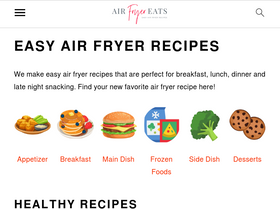 'airfryereats.com' screenshot