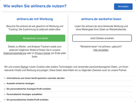 'airliners.de' screenshot