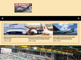 'airlinerwatch.com' screenshot